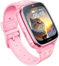 PUSOKEI 4G LTE Kids Smart Watch with LBS Location & 8MP Camera (Pink) | Video & Voice Call, SOS Alarm, 1.83" Touch Screen, Parental Control, Classroom Mode, IPX7 Water Proof