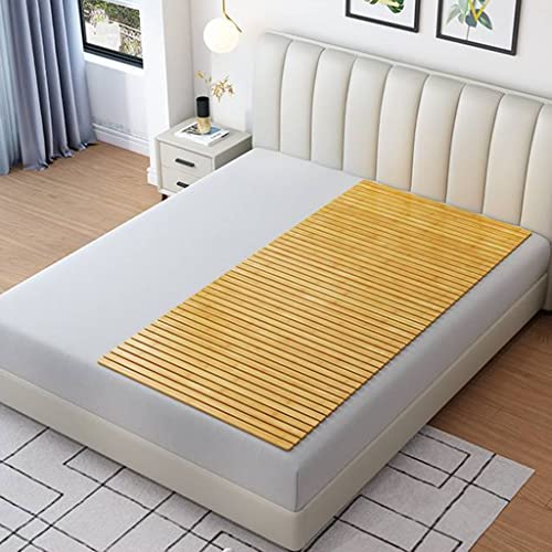 Fold Rollable Hard Bed Board, Folding Waist Protector Hard Bed Board, Lumbar Hard Pad Harden Spine Guard Bamboo Ranked Skeleton (Size : 0.7X1.9M) #TOP2