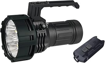 ACEBEAM Combo X75 X-75 XHP70.2 6500K Brightest PD Rechargeable Flashlight - 80,000 Lumens -1150 Meters Throw - Upgrade of X70, with Bonus Rechargeable Keychain Light