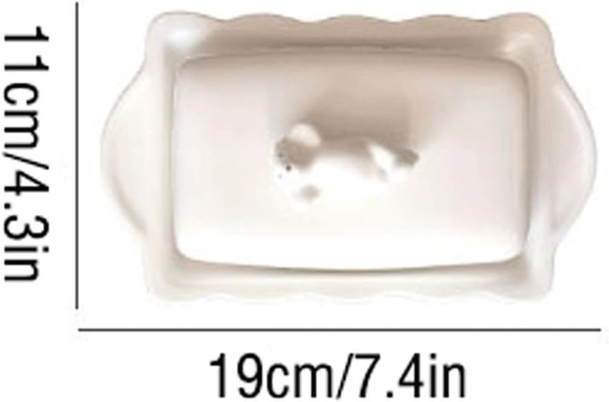 butter dish Butter Dish with Lid to Prevent Dust Irregular Rectangular Ceramic Butter Holder That Can Be Used In Family Hotel Restaurants Is the Best Choice for Gifts Butter Plate