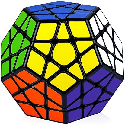 Coolzon® Megaminx Dodecahedron Magic Cube Special Brain Teasers Puzzle Toy, Black