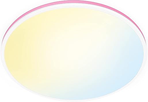 WiZ Adjustable white and color Rune ceiling lamp (2100 lm), LED lamp, 16 million colors or warm to cool white dimmable light, intelligent light control with sound/application over Wi-Fi, white
