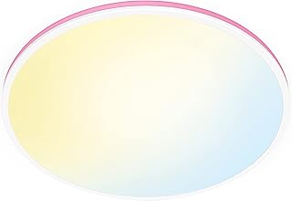 WiZ Tunable White and Color Rune Deckenleuchte (2.100 lm), LED Leuchte mit 16 Mio. Farben oder warm- bis kaltweißem dimmbarem Licht, smarte Lichtsteuerung über WLAN per Stimme/App, weiß