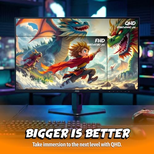 Image of AOC 27G51F 27 inch Gaming Monitor 1920x1080 144Hz, IPS Panel, Console Gaming Ready, Full HD, 3-Sided Frameless, 1x HDMI 2.0, 1x Display Port, 3-Year Zero-Bright-Dot