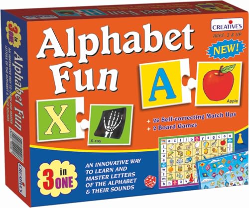 Image of Creative Educational Aids P. Ltd. - CRE1015 Alphabet Fun 3 in 1 Puzzle (Multi-Color)