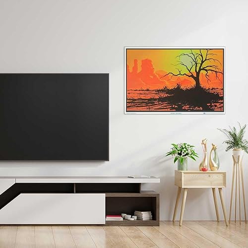 Miniatura 6 de Póster de sauce del desierto – Auténtico material flocado reactivo a la luz negra – 35 x 23 pulgadas