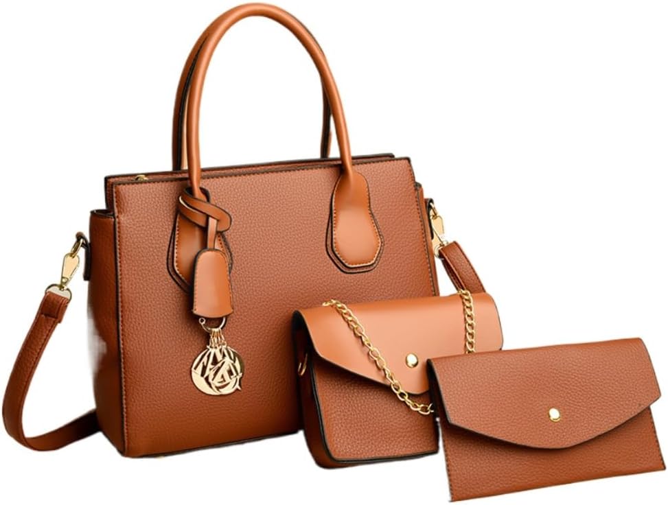[TAIUTYU] レディース ハンドバッグ 3点セット 誕生日プレゼント PUレザー 通勤 旅行 A4サイズ 大容量 防水 底鋲付
