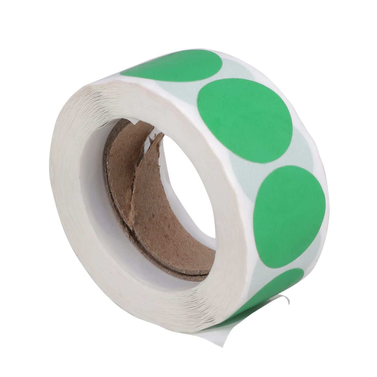 DIYEAH Rollo De 500 Piezas Etiqueta Adhesiva Etiquetas De Pegatinas Círculo De Color Pegatinas Etiquetas Adhesivas Pegatinas Adhesivas Etiqueta De Etiquetas Redondas Green