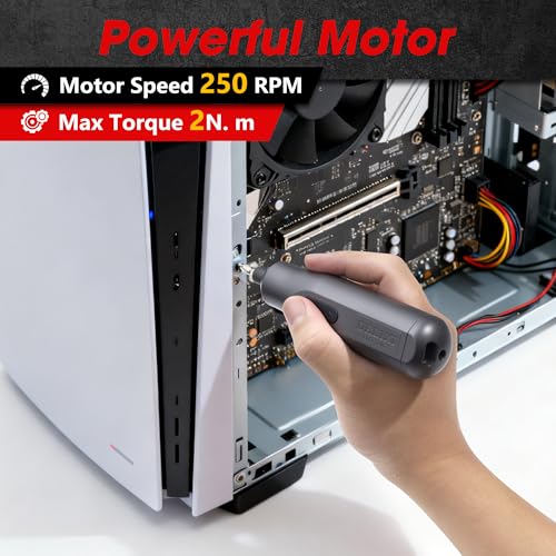DELIXI 36 in 1 Electric Screwdriver Kit with Manual Screwdriver, 4V Rechargeable Screwdriver Set with Socket, Extension Rod, 2N.m Torque and LED Light, Suitable for Furniture and DIY by DELIXI - Image 2