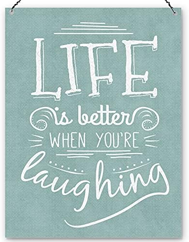 Dorothy Spring Life Is Better When You're Laughing Wall Quote Plaque Metal Sign Size 15x20cm
