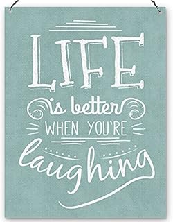Dorothy Spring Life Is Better When You're Laughing Wall Quote Plaque Metal Sign Size 15x20cm