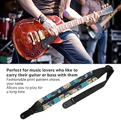Sangle De Guitare, Sangles Réglables En Polyester Durable, Tendance, Impression, Décompression, Sangle De Basse Pour Guitariste - Les Beatles, Paul McCartney, John Lennon, RIngo Starr, George Harrison Sangle De Guitare, Sangles Réglables En Polyester Durable, Tendance, Impression, Décompression, Sangle De Basse Pour Guitariste – Image 2
