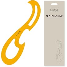 KEARING 42cm Large French Curve Ruler - Flexible Orange Sewing Template