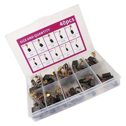 Kaeltsyn Lot de 40 balais de charbon pour moteur électrique, 10 modèles – vue 9