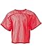 A4 Drop Ship Youth Football All Porthole Practice Jersey, Medium, Scarlet Red