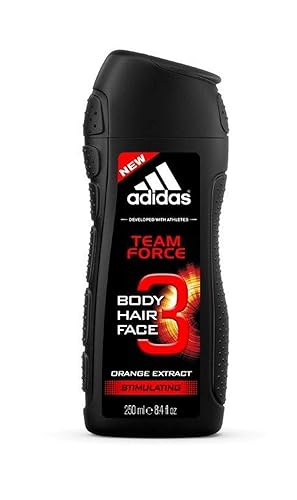 Adidas Gel de ducha para hombres, Team Force, 8.4 onzas