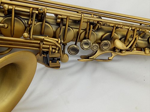 Professional Antique Color Thicker Brass Alto Saxophone With Metal Keys And Buttons #TOP6