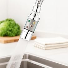 Kitchen Faucet Extender, Bathroom Sink Filter | Carbon Block Water Filter 360 Degree Rotating Stainless Steel - Faucet Filtration System, 3 Water Outlet Modes for Kitchen Bathroom
