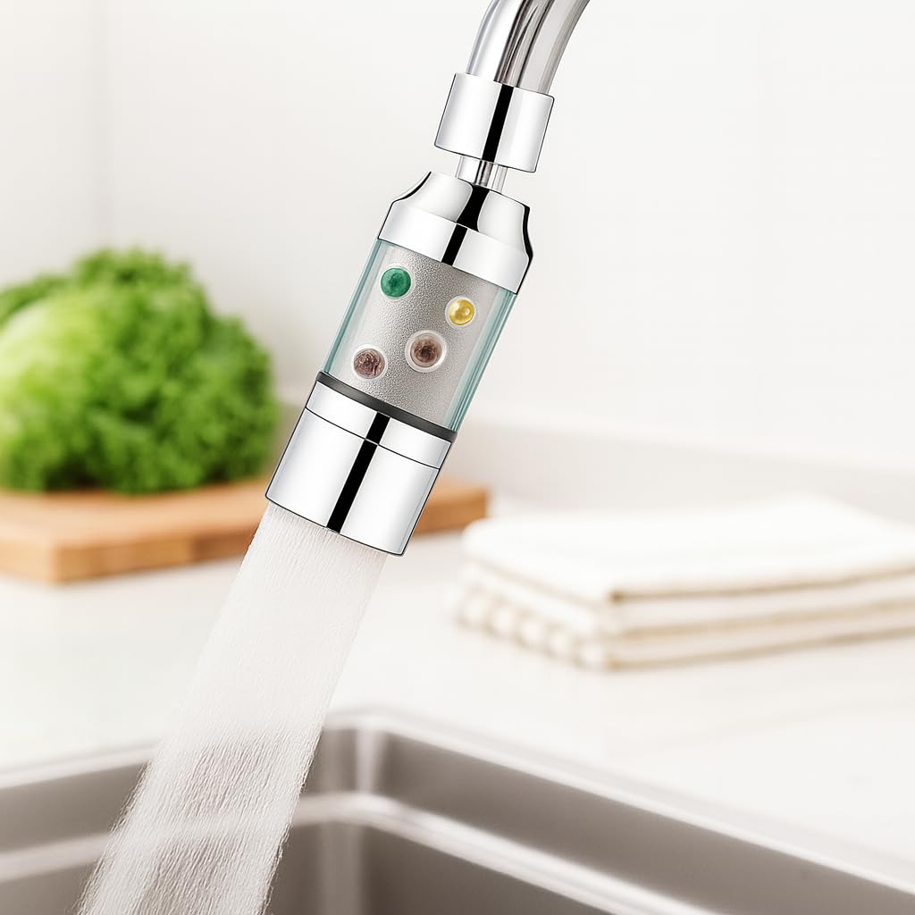 Kitchen Faucet Extender, Bathroom Sink Filter | Carbon Block Water Filter 360 Degree Rotating Stainless Steel - Faucet Filtration System, 3 Water Outlet Modes for Kitchen Bathroom-image-35