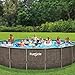 Funsicle 20ft x 48in Round Oasis Designer Above Ground Pool, Dark Double Rattan with SkimmerPlus Filter Pump & Ladder
