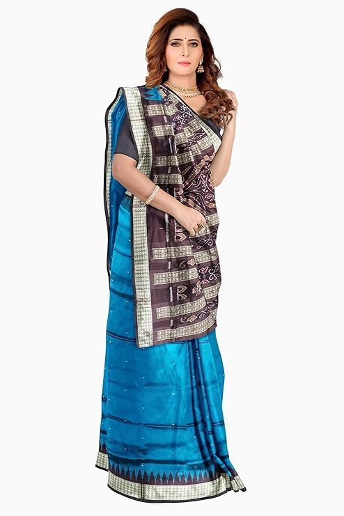 Image of Handmade Pure Bomkai Silk Saree Khandua Natural Silk Ikkat Saree For Women /Ethnic Wear /Traditonal Saree /Handloom Saree With Regular Fit Blouse Piece