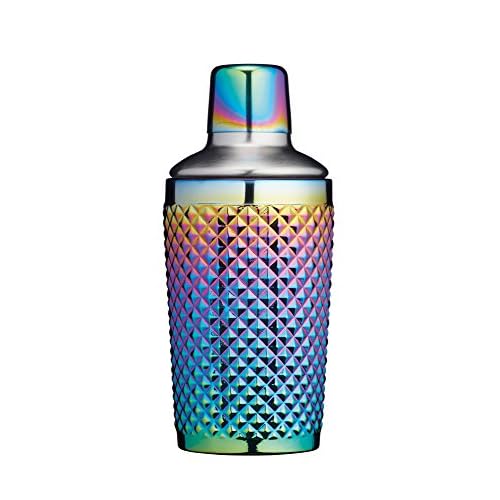 BarCraft Studded Boston Batidor de Coctéles, Multicolor (Tropical Chic Rainbow), 8 x 8 x 17.5 cm