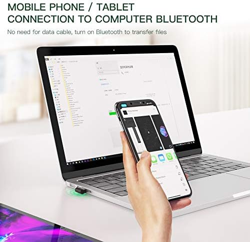 USB Bluetooth Adapter for PC, QGOO Mini Bluetooth 5.0 EDR Dongle for Desktop Computer Wireless Transfer for Laptop Bluetooth Headphones Headset Keyboard Mouse Speakers Printer Windows 7/8/8.1/10