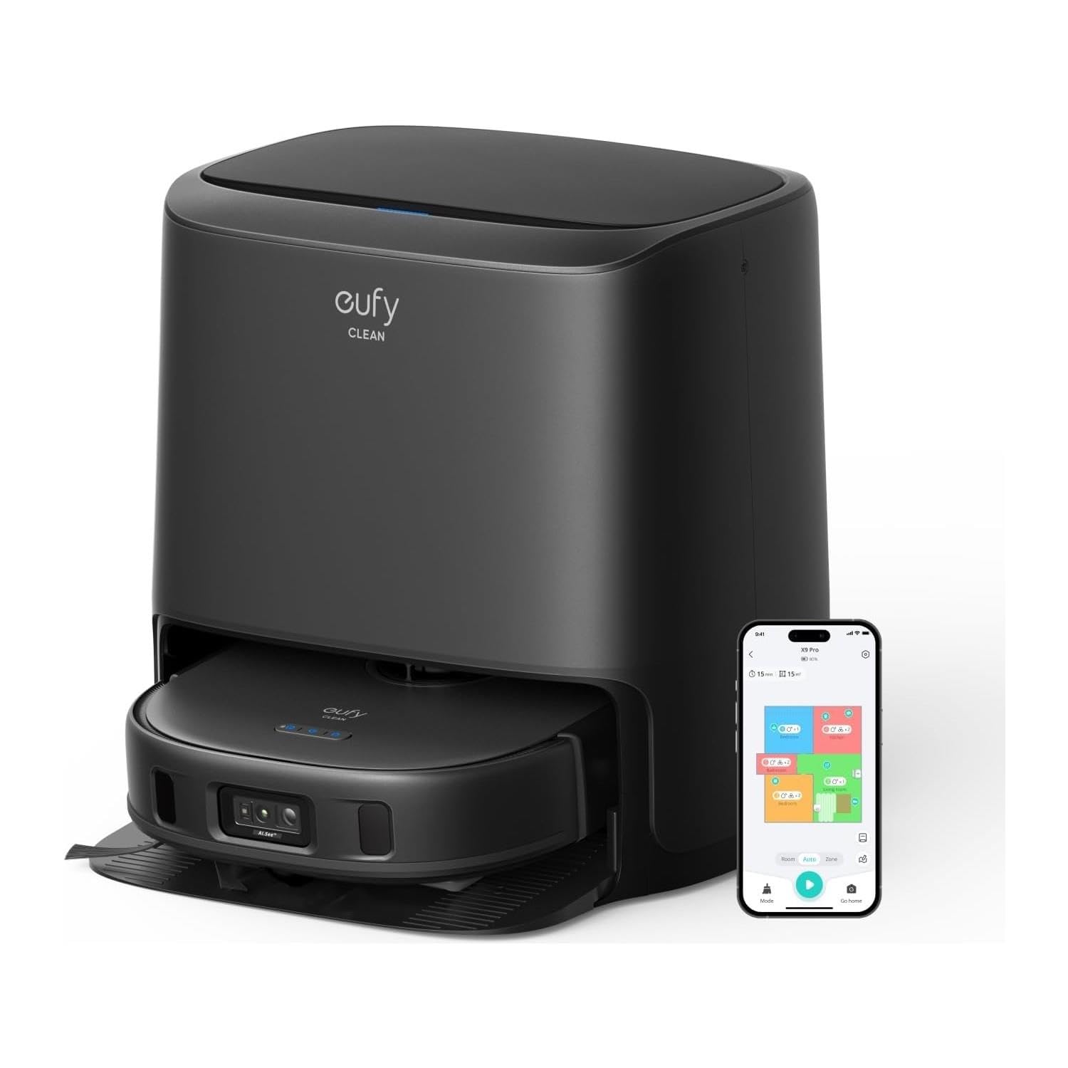 【eufy】X9 Pro with Auto-Clean Station eufy Clean X9 Pro Hybrid Robot Vacuum Cleaner 5500Pa Dual Rotary