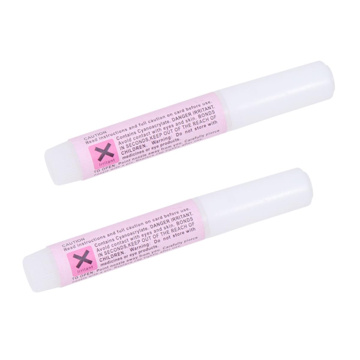 Mobestech 50pcs 2g Nail Glue Mini Beauty Nail Art Glue Strong Adhesive for Manicure Tips Home Salon Use Pink