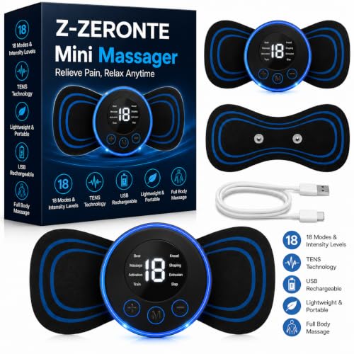 Wireless Mini Massager Body Massager Machine for Pain Relief, Butterfly Massager for Body Pain Relief, Rechargeable Neck and Shoulder Massage Machine for Blood Circulation (Assorted, M- 1Pc)