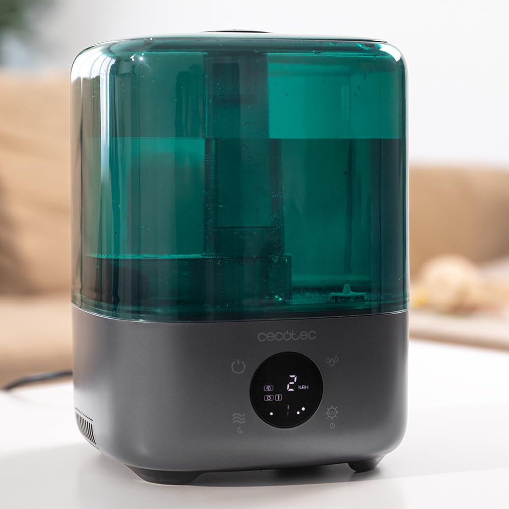 Cecotec Breezecare 2900 Smart nawilżacz wody, 25 W, maksymalne nawilżanie 300 ml/h, zbiornik 4,5 l, ekran dotykowy, timer do 8h, kontrola wilgotności 45% do 90%