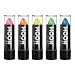 Moon Glow - 5g Neon UV Glitter Lipstick - Set of 5 - Glows brightly under blacklights