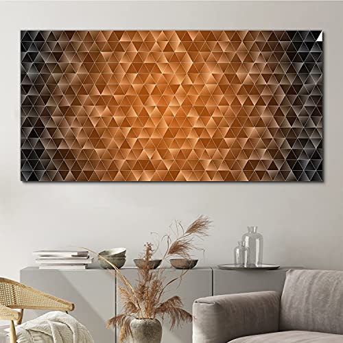 Impression sur toile triangles géométriques pour salon moderne - 3