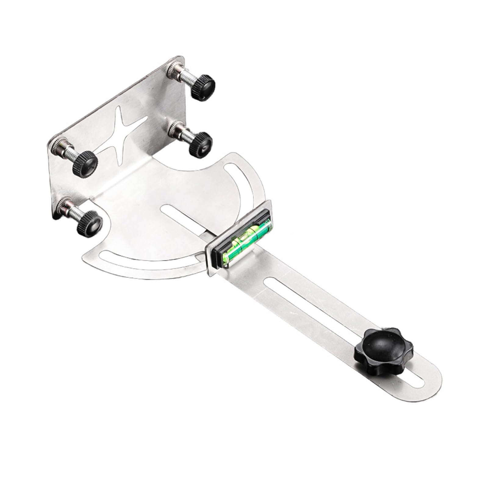 Stainless Steel Leveling Bracket with Antislip Clamps and Fluorescent Vials for Low Light Construction Work Leveling Bracket with Fluorescent Bubble