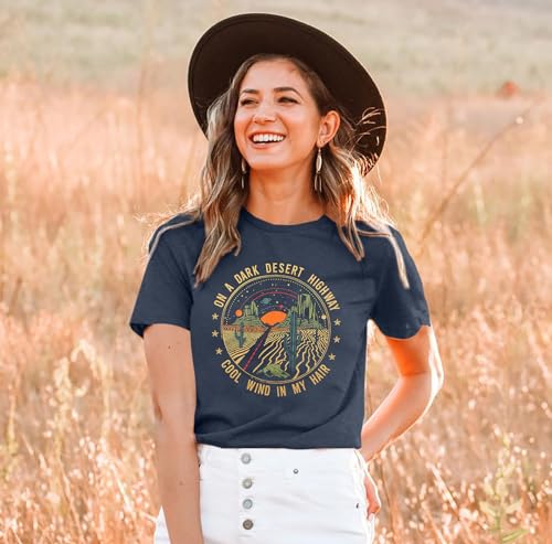 Adventure Shirts Women Retro Desert Highway T-Shirt Western Graphic Tee by TAOHONG - Used condition - Image 3