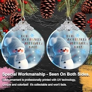 Aestas snowman christmas ornament crystal glass snowman decoration for christmas tree 3 hanging ornament  urban country home decor