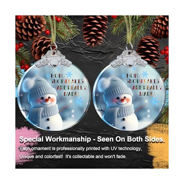 Aestas snowman christmas ornament crystal glass snowman decoration for christmas tree 3 hanging ornament  urban country home decor