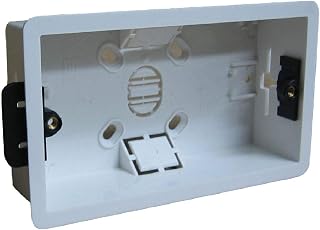 10 x Dry Lining Back Box Flush Wall Pattress Double 2 Gang Electric Sockets