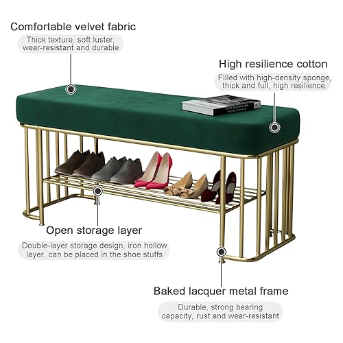 Banc de rangement à chaussures capitonné pour petits espaces - 3