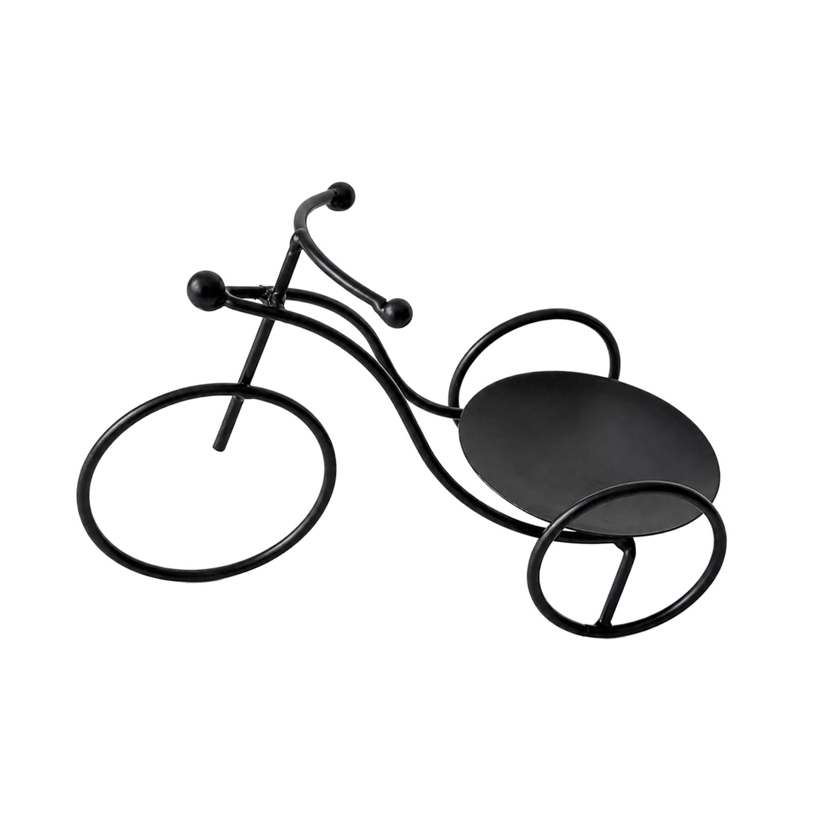 Woedpez Tabletop Bike Holder Iron Tray Design, Decorative Metal Stand for Jar Cup Pillar Display Centerpiece Decor Bicycles Stand Iron Tray Decor Tabletop Accent Shelf Display Home Living Room