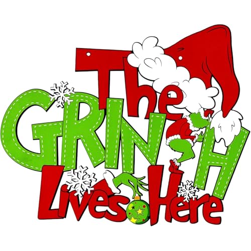 Door Frame Decorations Yard Signs, Wall Sign Christmas Tree Decorations House Decor, Hanging Welcome Sign