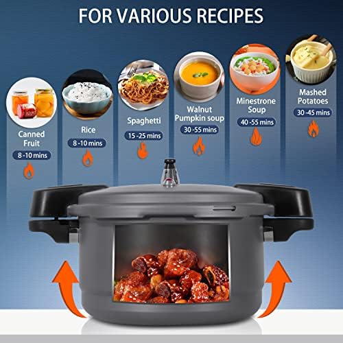 WantJoin Pressure Cooker, Pressure Canner with 8 Quart Hard Anodized