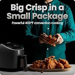 Chefman 2 Qt Mini Air Fryer – Compact and Space-Saving Air Fryer, PFAS-Free Nonstick Basket, Quick & Easy Meals in Minutes, Perfect for Apartments and Dorms, Digital Timer and Shake Reminders – Grey