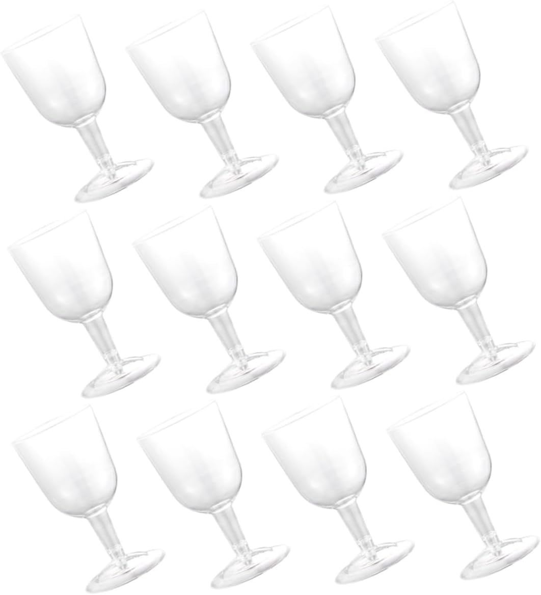 48pcs Plastic Wine Cups Detachable Bottom Cocktail Goblet for Parties Weddings and Festivals and Elegant Design