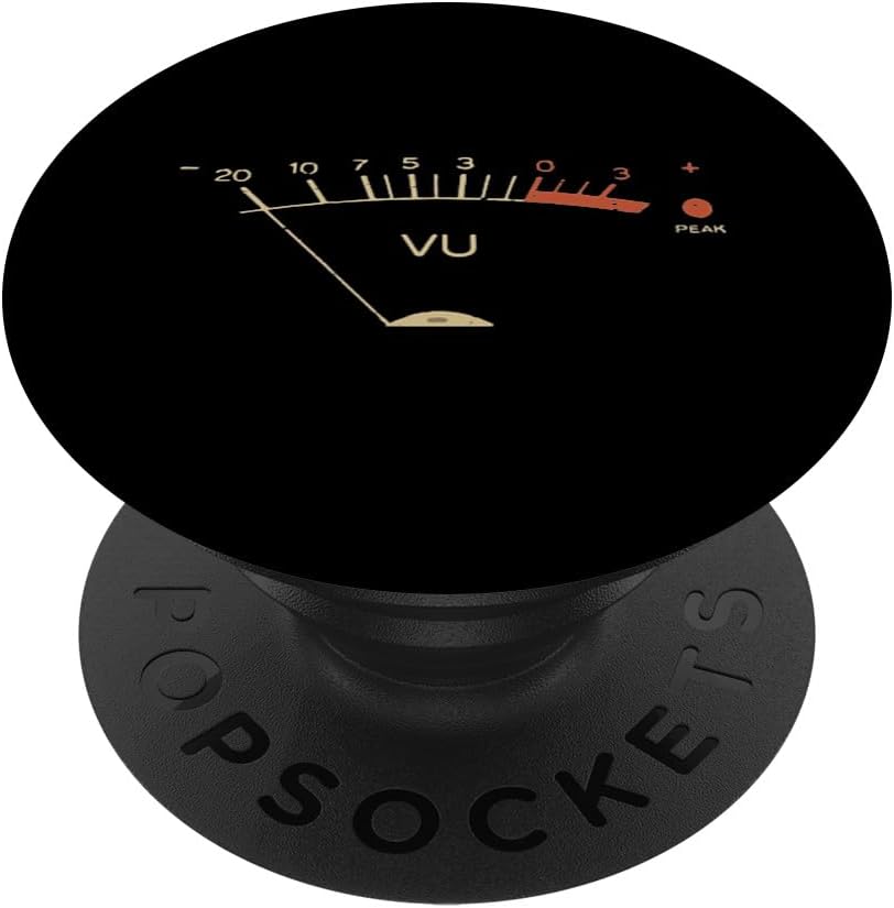 Music Volume Unit Meter Audio Sound Engineer Men Women PopSockets Adhesive PopGrip