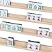 GOTHINK Wooden Mahjong Tiles Trays/Racks/Holders Set of 4, Upgrade Your Mahjong Game, Racks for Mahjong, Mexican Train, Dominoes, and More (Rack Only)