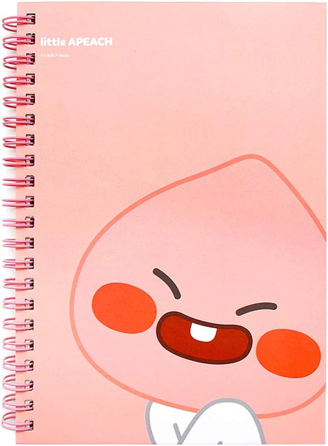 Kakao Friends Spirale Bounding Hardcover Index B6 Notepad, Notebook (Apeach)