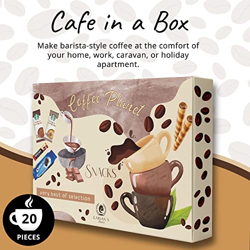 Carian’s Bistro Chocolates Instant Coffee Hamper Box, Convenient Snack & Coffee Set, Coffee Kit With Various Snack Packs For College Students, Employees Or Home Buddies, Care Package For Men & Women #TOP1