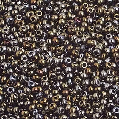 Czech Glass Seed Beads 10/0 (2.3mm Diameter) Opaque Iris Brown DIY Jewelry Making Beads - 500g Bulk Bag by Preciosa (Jablonex)