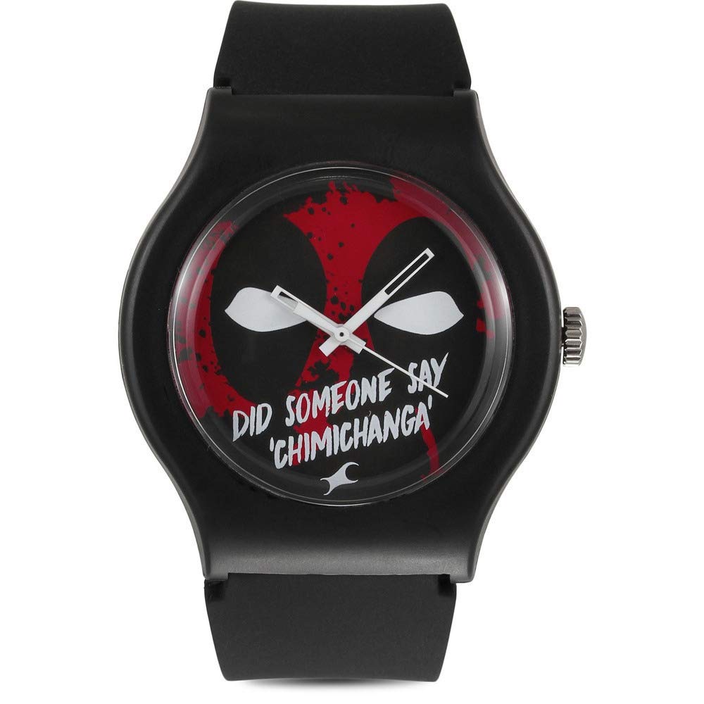 Fastrack Plastic Analogue Multicolor Dial Black Strap Deadpool Mens and Womens Watch (B07GSRNYRB) Amazon Price History, Amazon Price Tracker